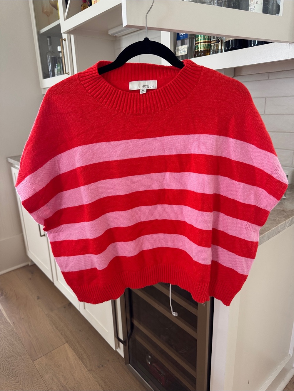 Pinch Red and Pink Striped Crewneck Sweater